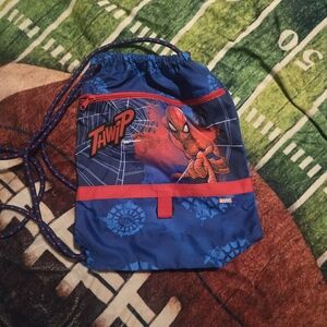 Marvel Spider-Man Blue and Red Drawstring Bag